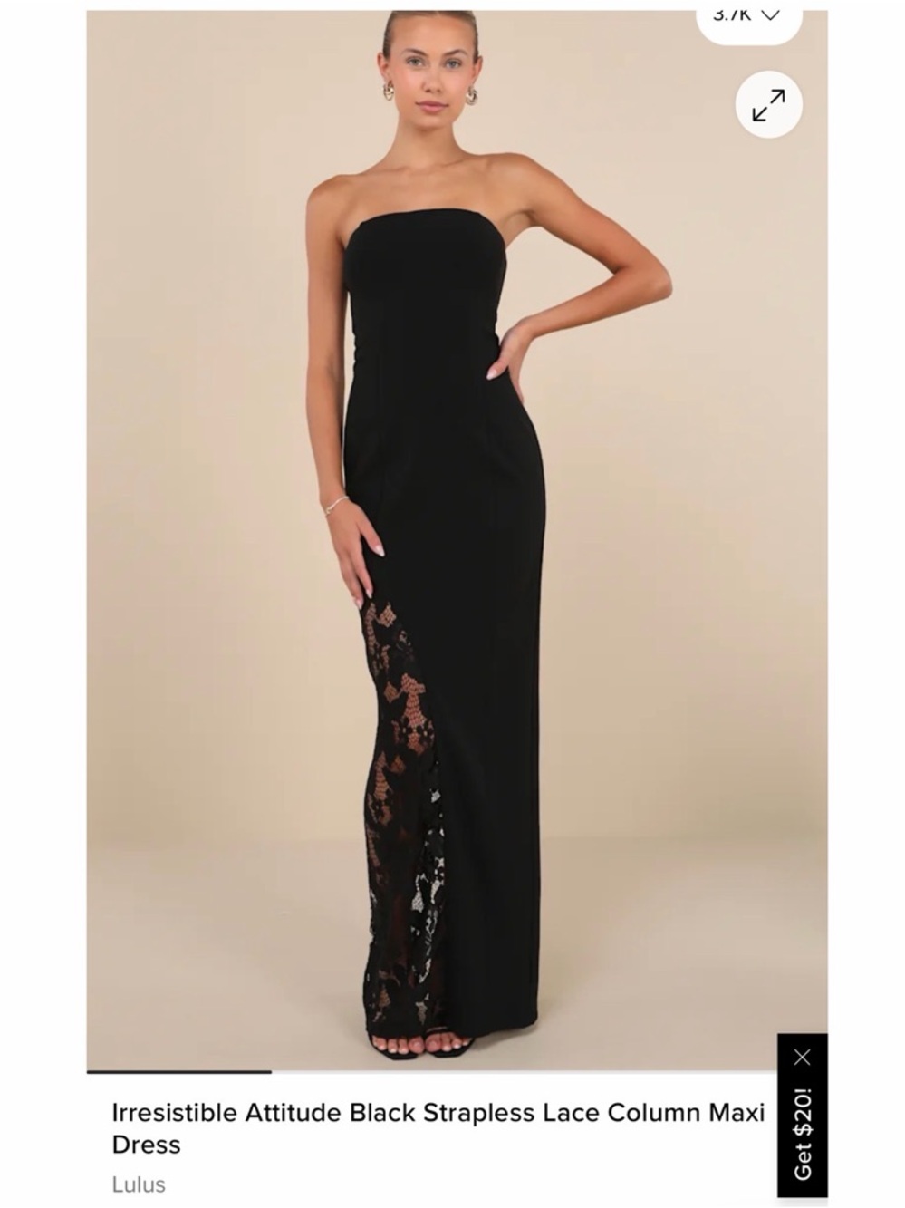 lulus black strapless dress